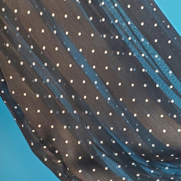 Sara Michelle Petite black polka dot blouse 3/4 sleeves PL - Picture 7 of 12